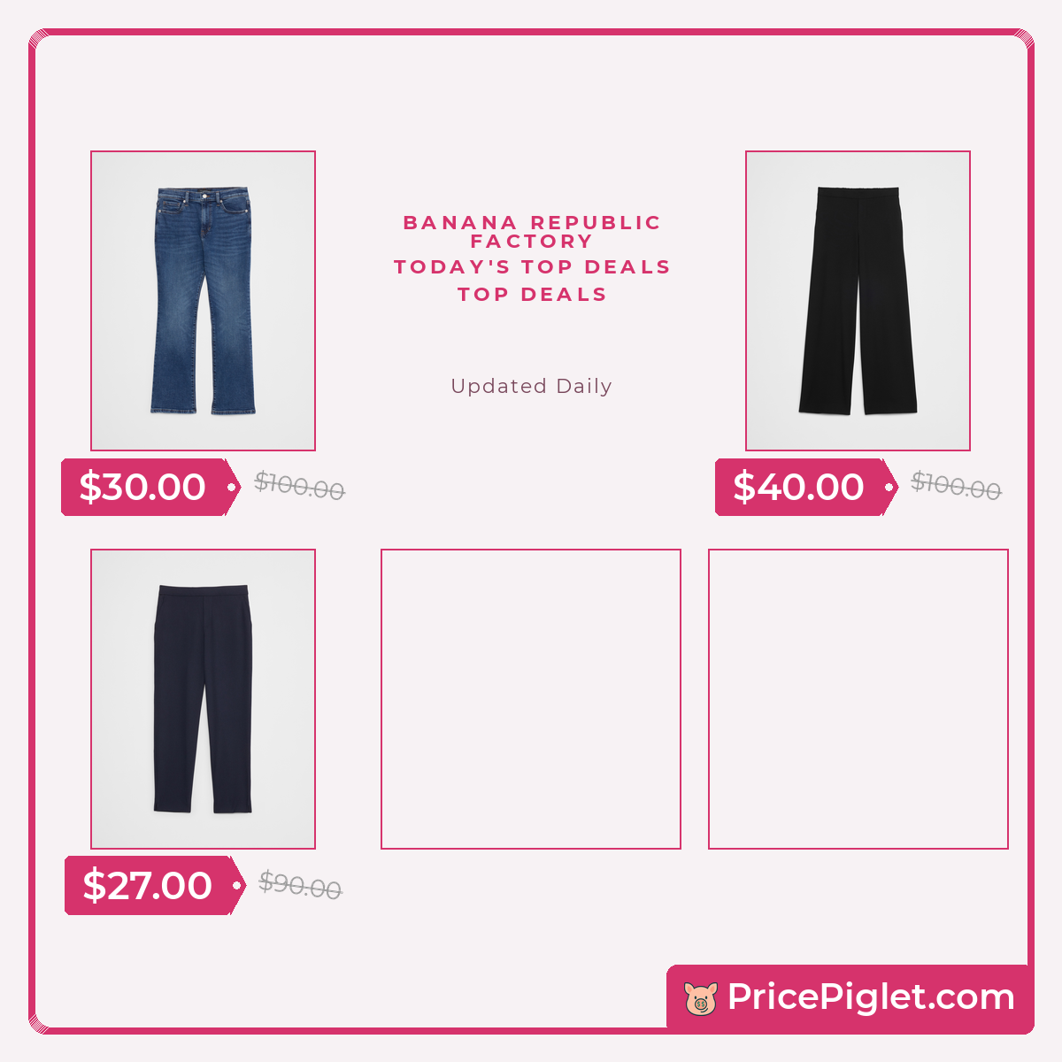 Top deals at Banana Republic Factory right now