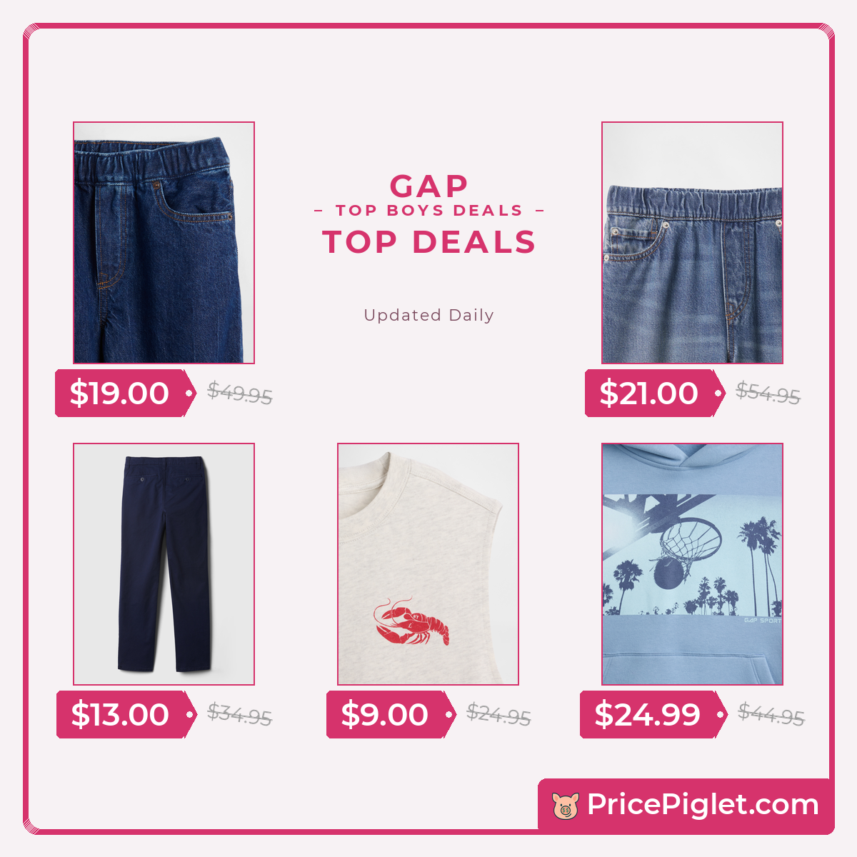 Top Boys deals at Gap right now