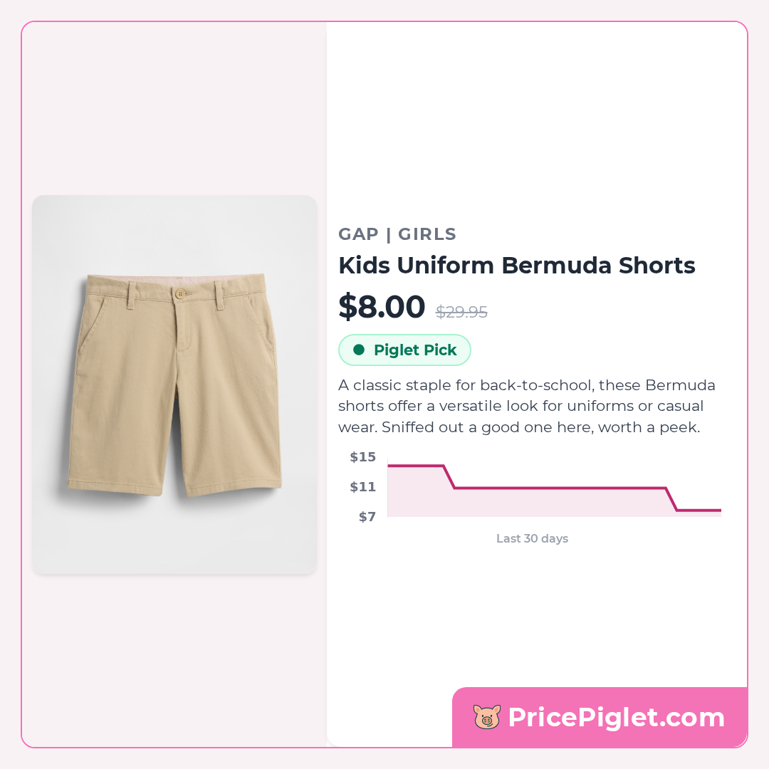 Kids Uniform Bermuda Shorts