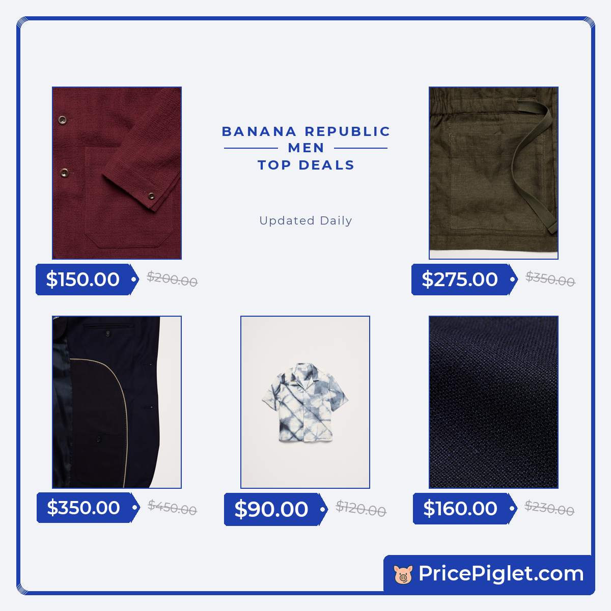 A Few Men's Picks at Banana Republic Today
