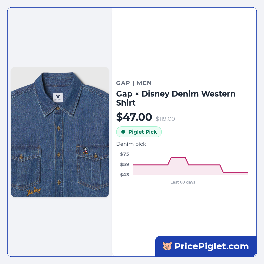 Gap × Disney Denim Western Shirt