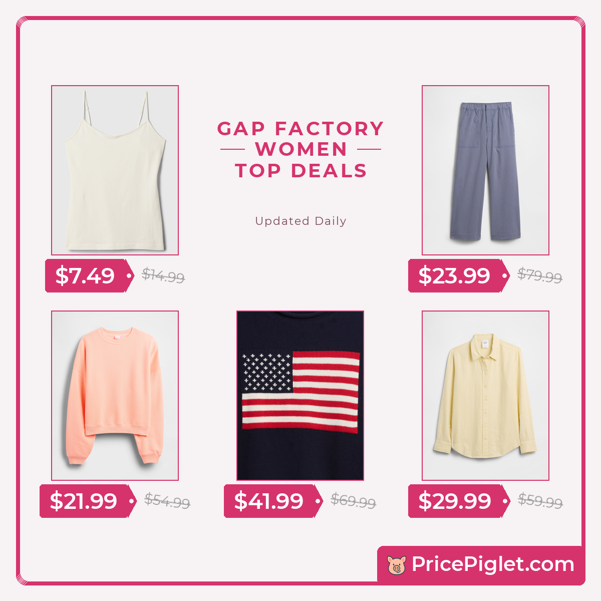 A Look at Women's Picks at Gap Factory Today