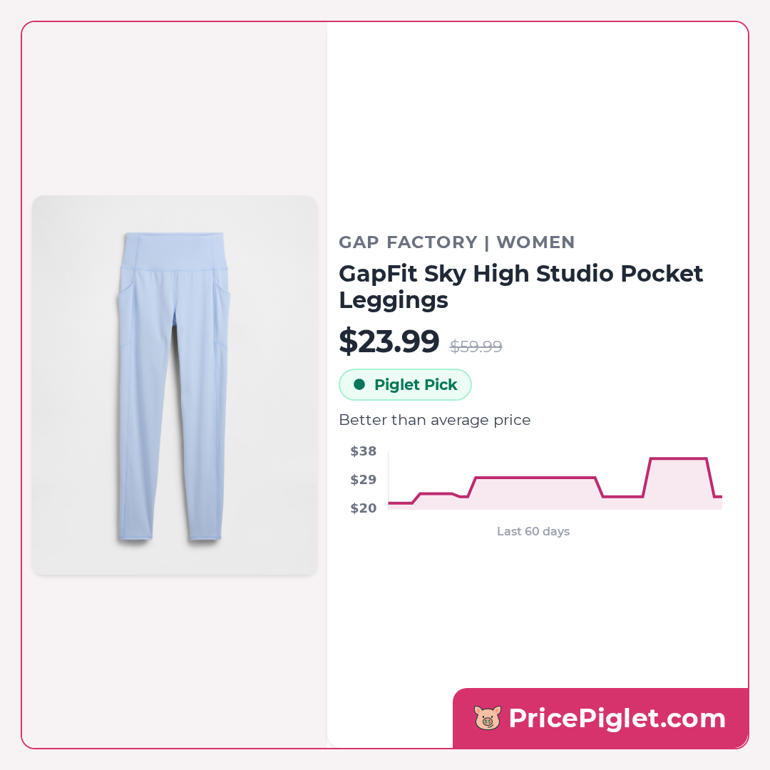 GapFit Sky High Studio Pocket Leggings