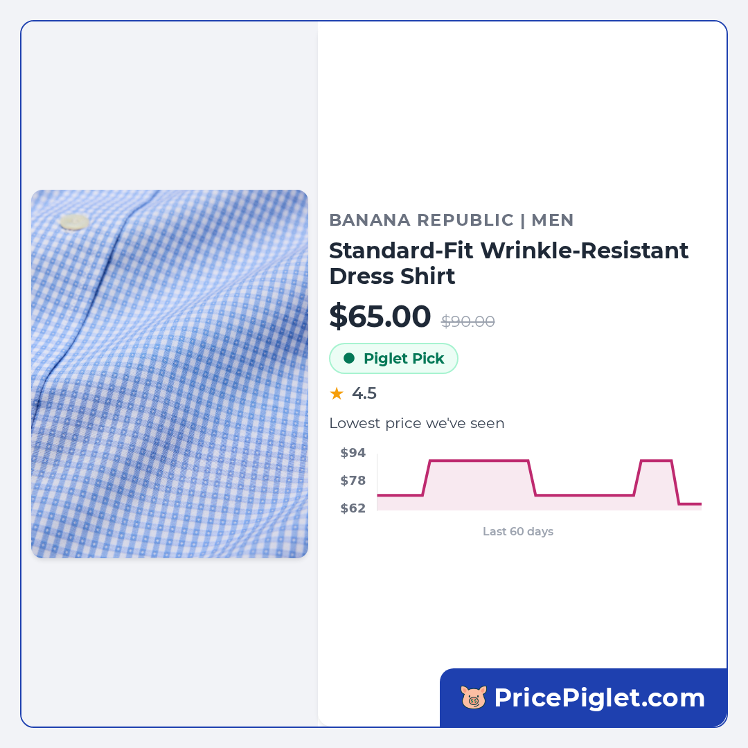 Standard-Fit Wrinkle-Resistant Dress Shirt