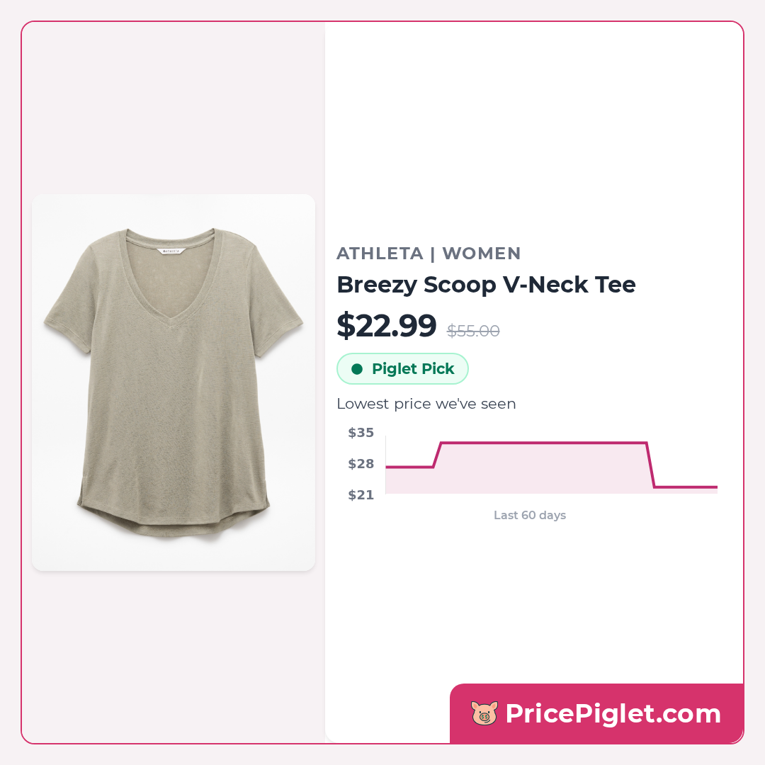 Breezy Scoop V-Neck Tee