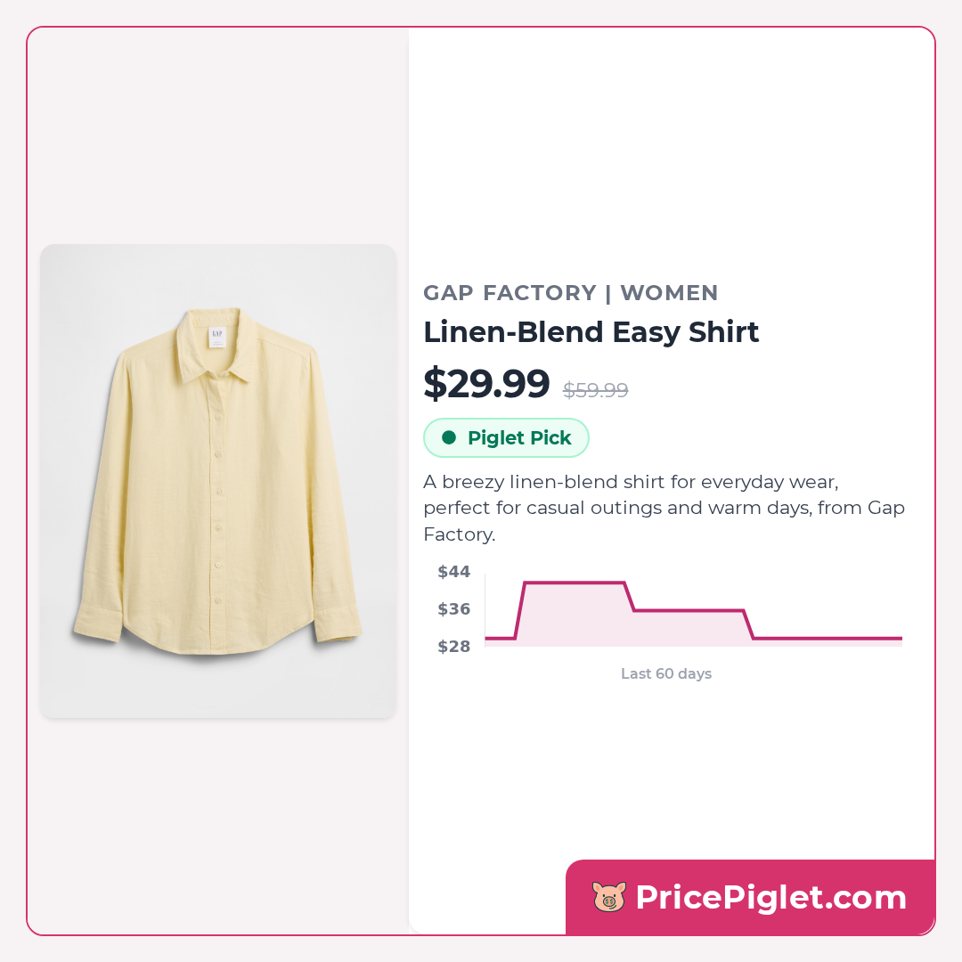 Linen-Blend Easy Shirt