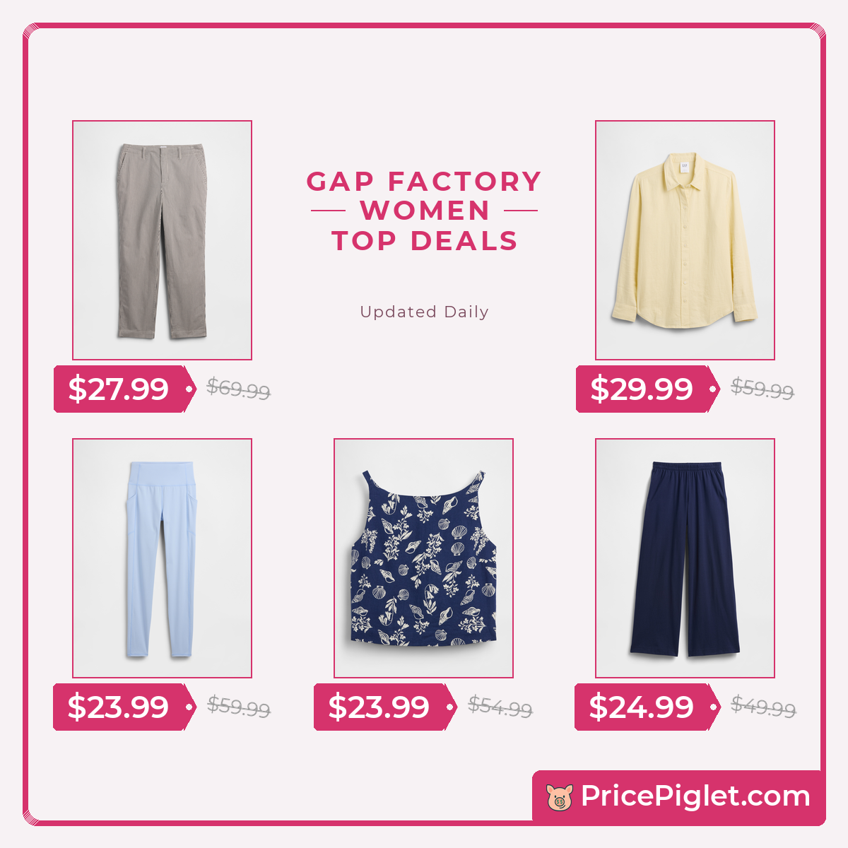 Women's Deals at Gap Factory Today