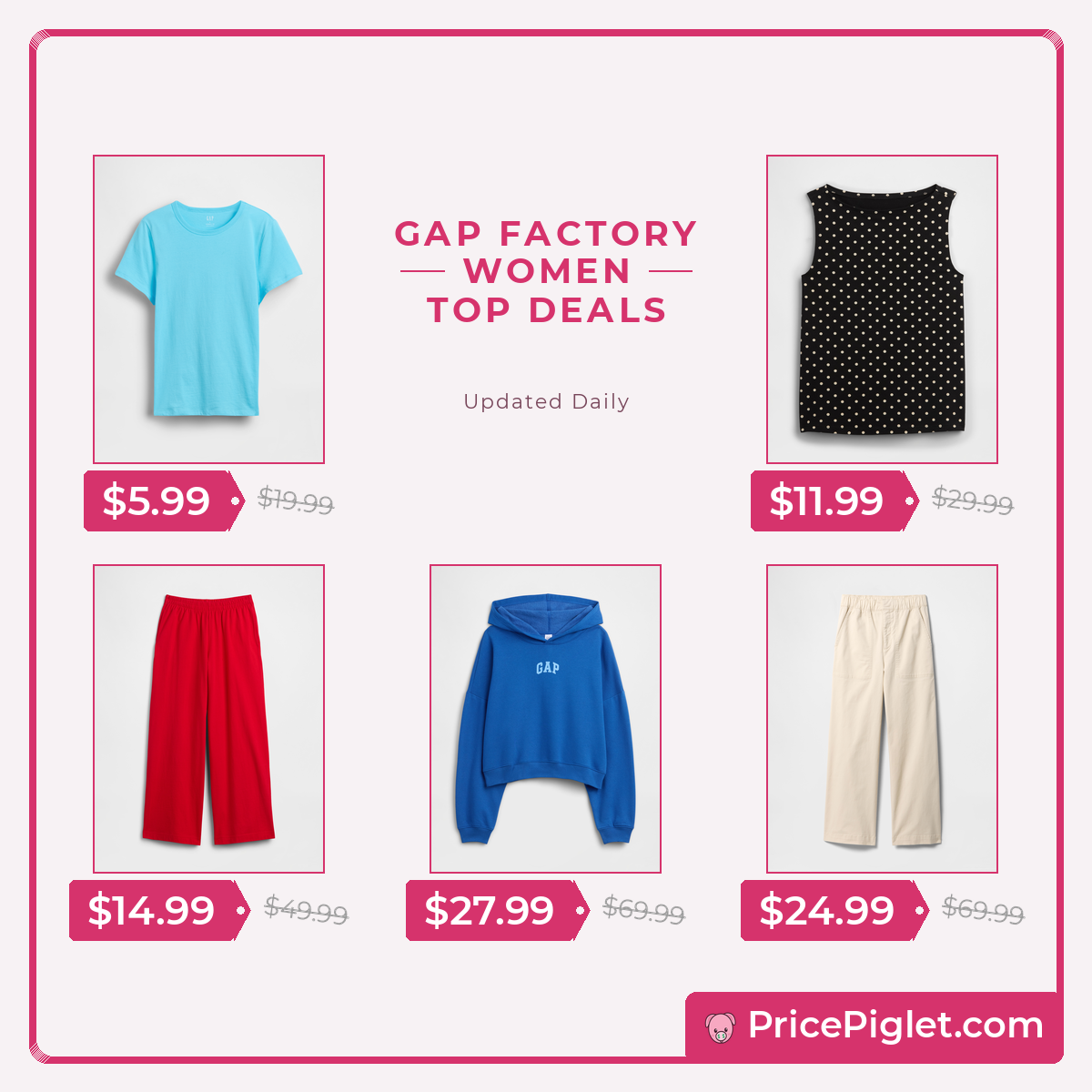 Women's Deals at Gap Factory Today