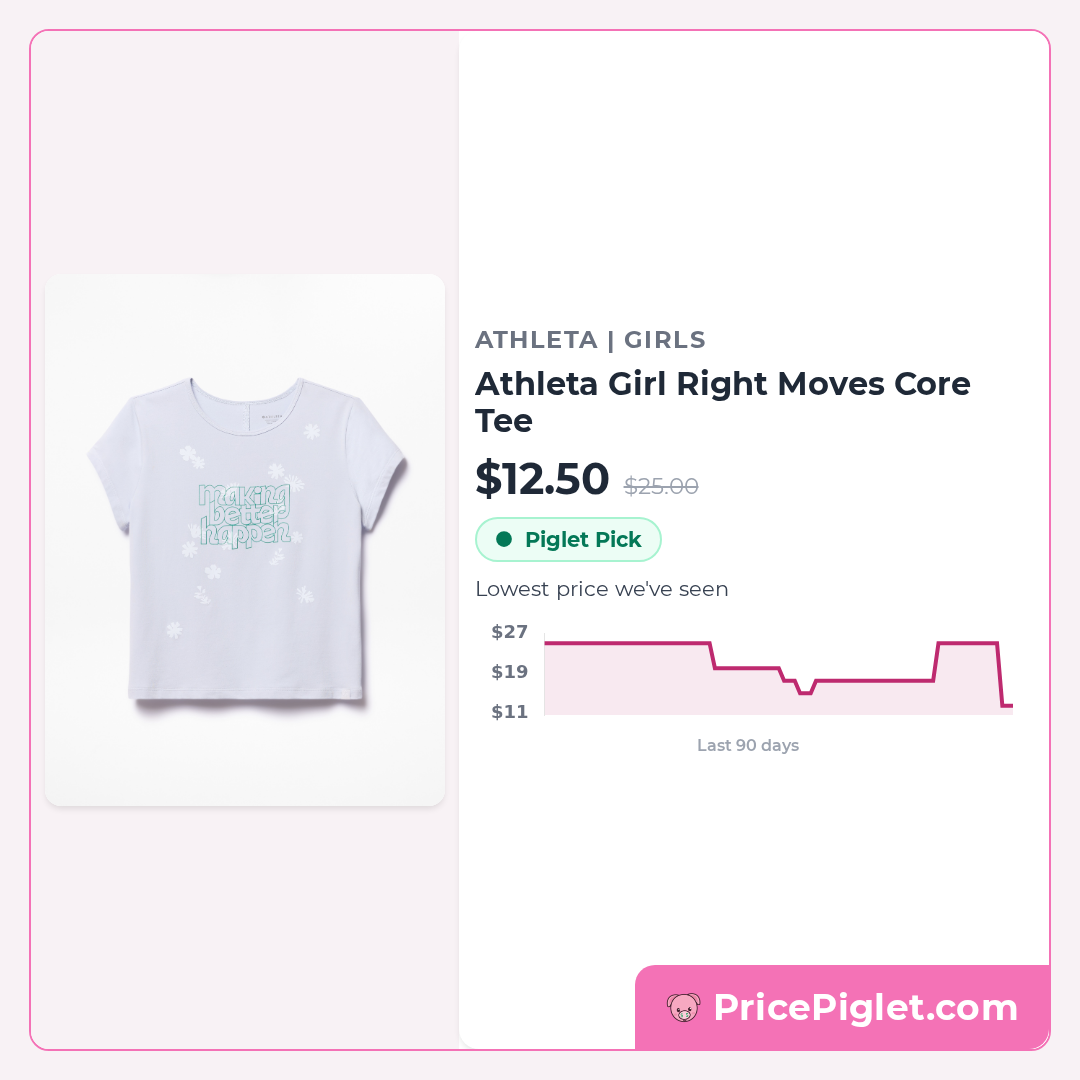 Athleta Girl Right Moves Core Tee
