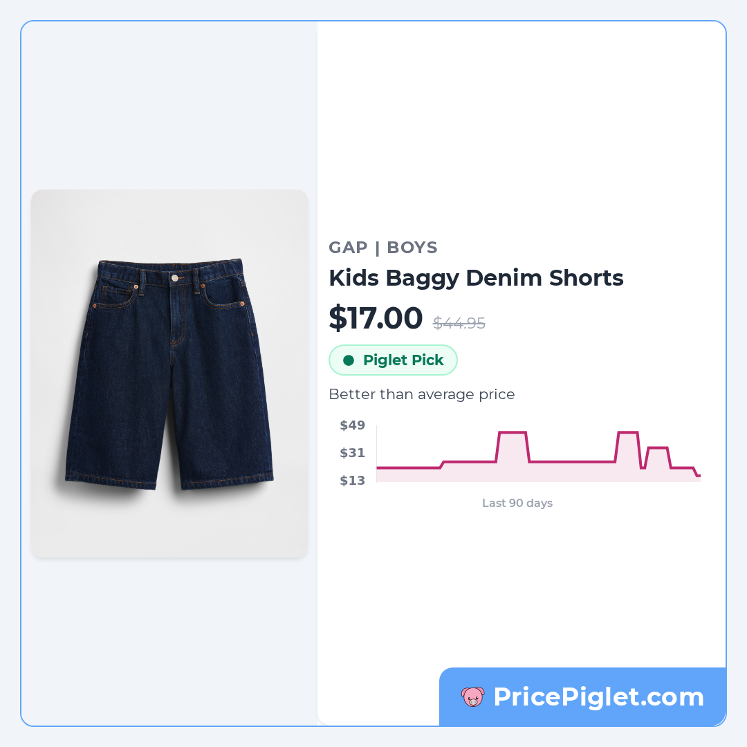 Kids Baggy Denim Shorts