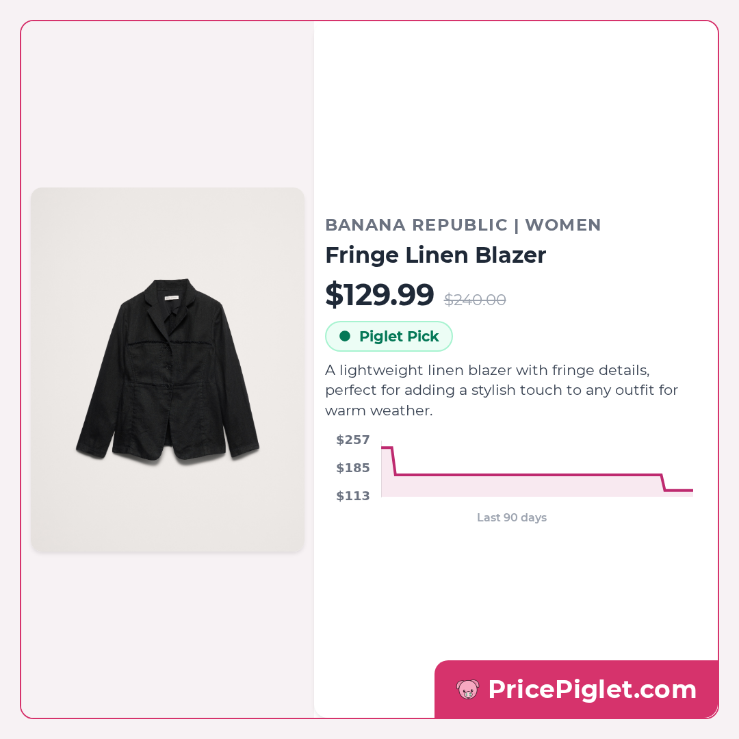 Fringe Linen Blazer