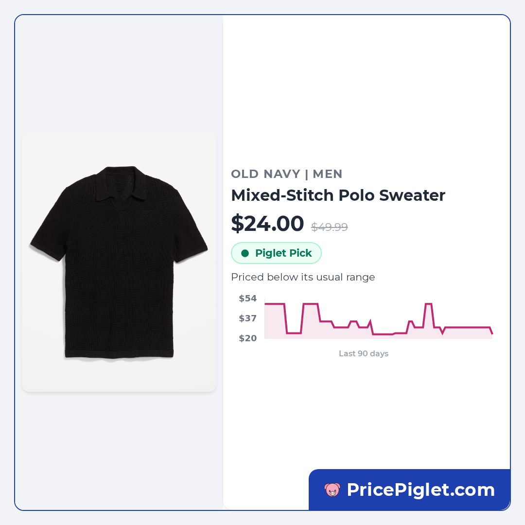 Mixed-Stitch Polo Sweater
